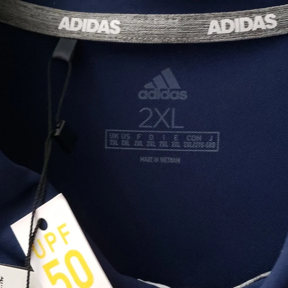 adidas Men's Advantage  Polo  Golf Shirt 2XL Collegiate Navy White